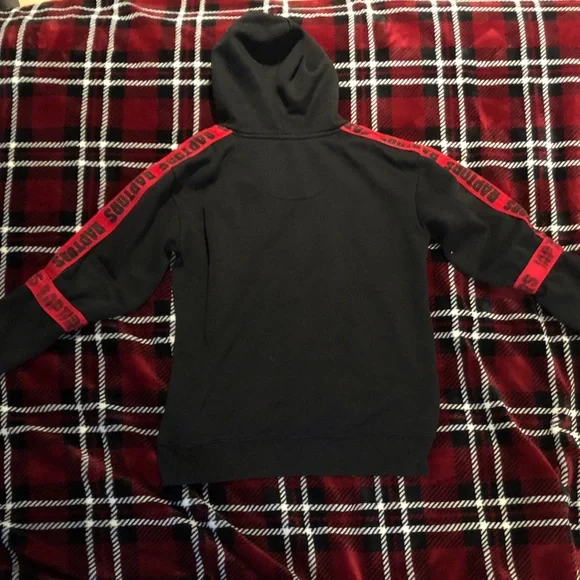 NBA Raptors Kids Black Hoodie with Red Accents - Picture 6 of 6